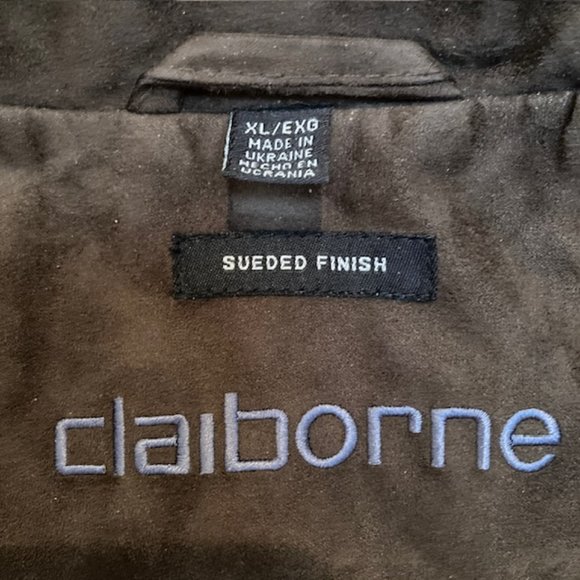 Claiborne Men’s Microsuede Barn jacket in Brown XL - Picture 5 of 9